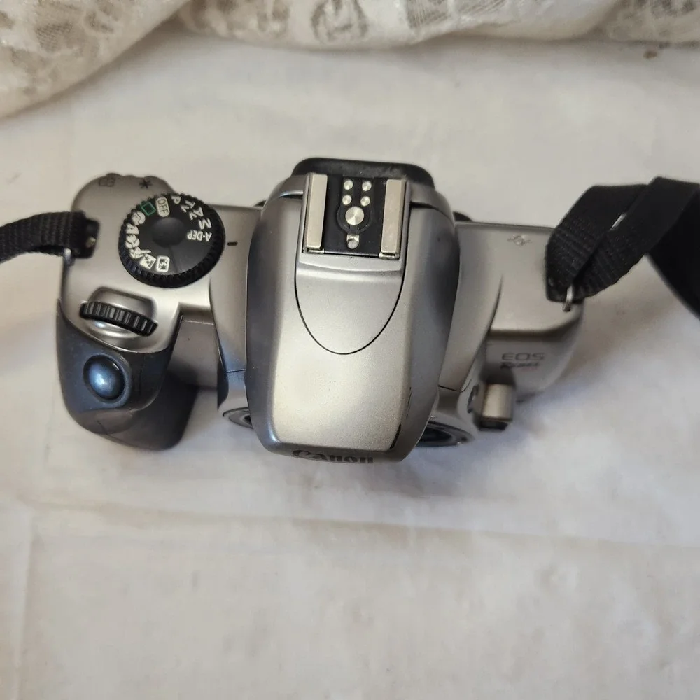 Canon EOS K2 REBEL 35mm SLR Camera Silver Body Only Untested For Parts Or Repair
